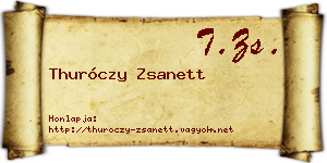 Thuróczy Zsanett névjegykártya