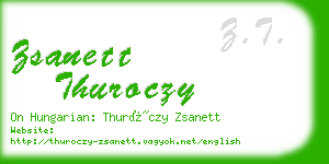 zsanett thuroczy business card
